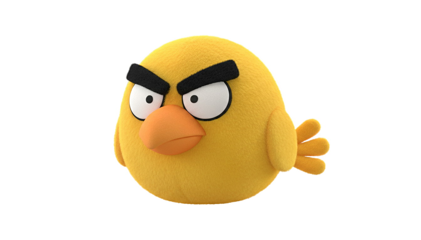 yellow angry bird png PNG transparent background