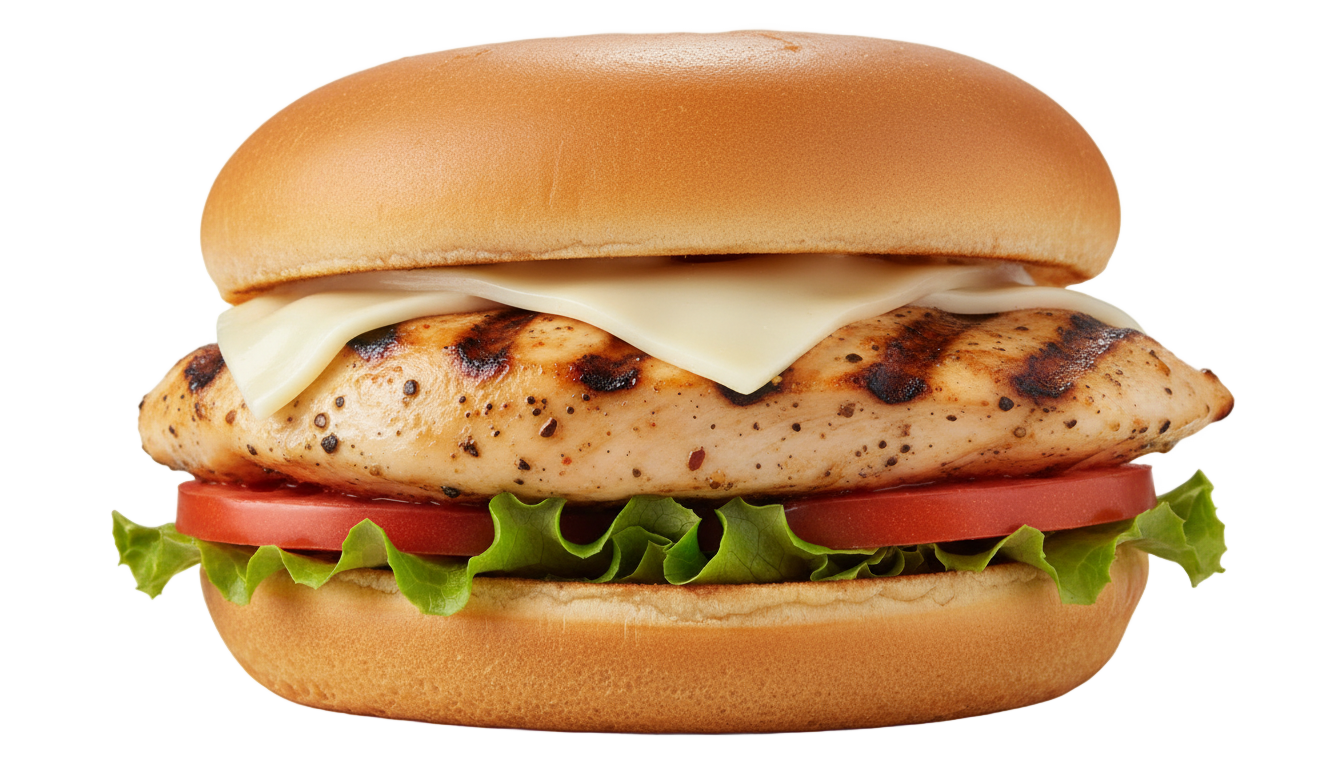 grilled chicken sandwich png PNG transparent background