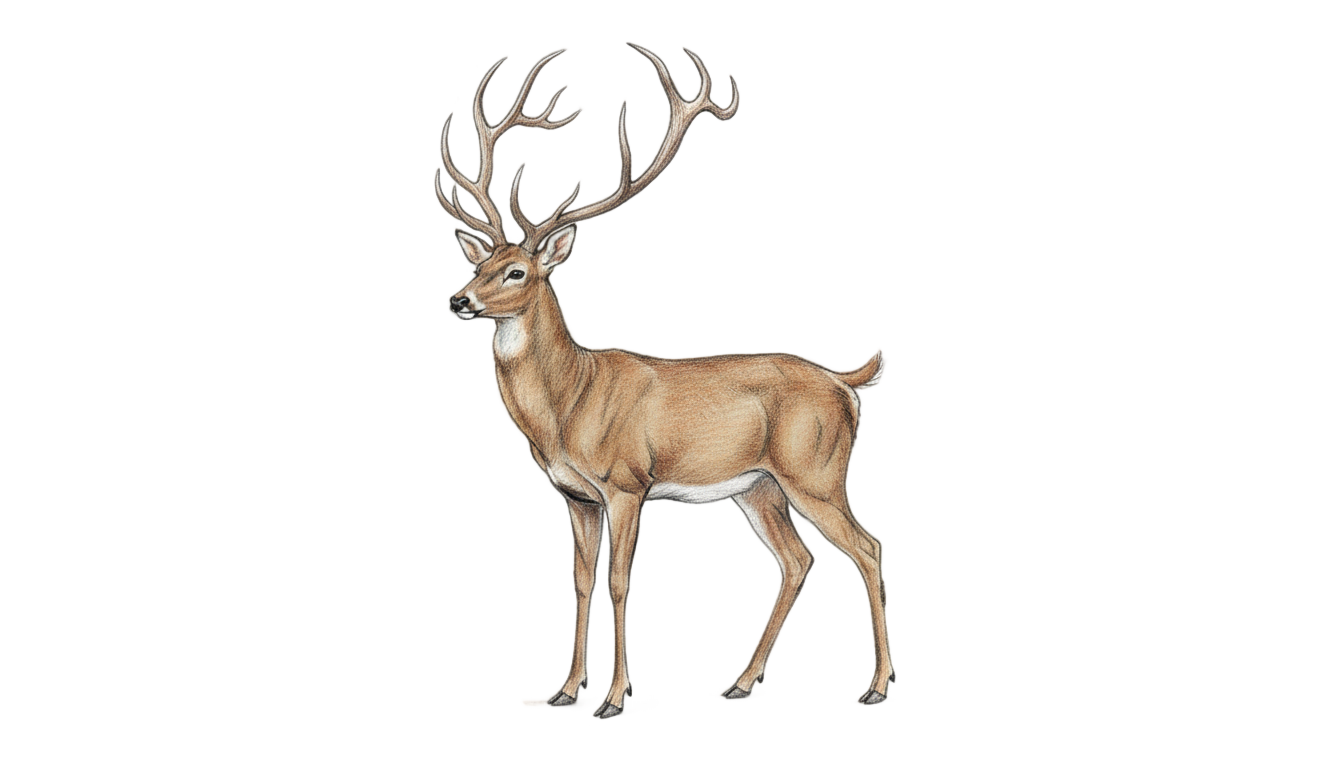 deer drawing png PNG transparent background