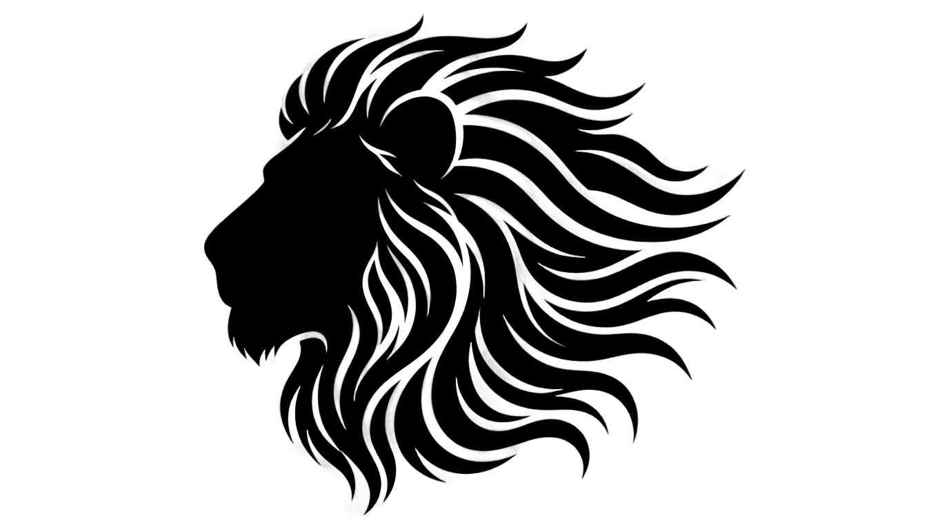 lion face silhouette png PNG transparent background