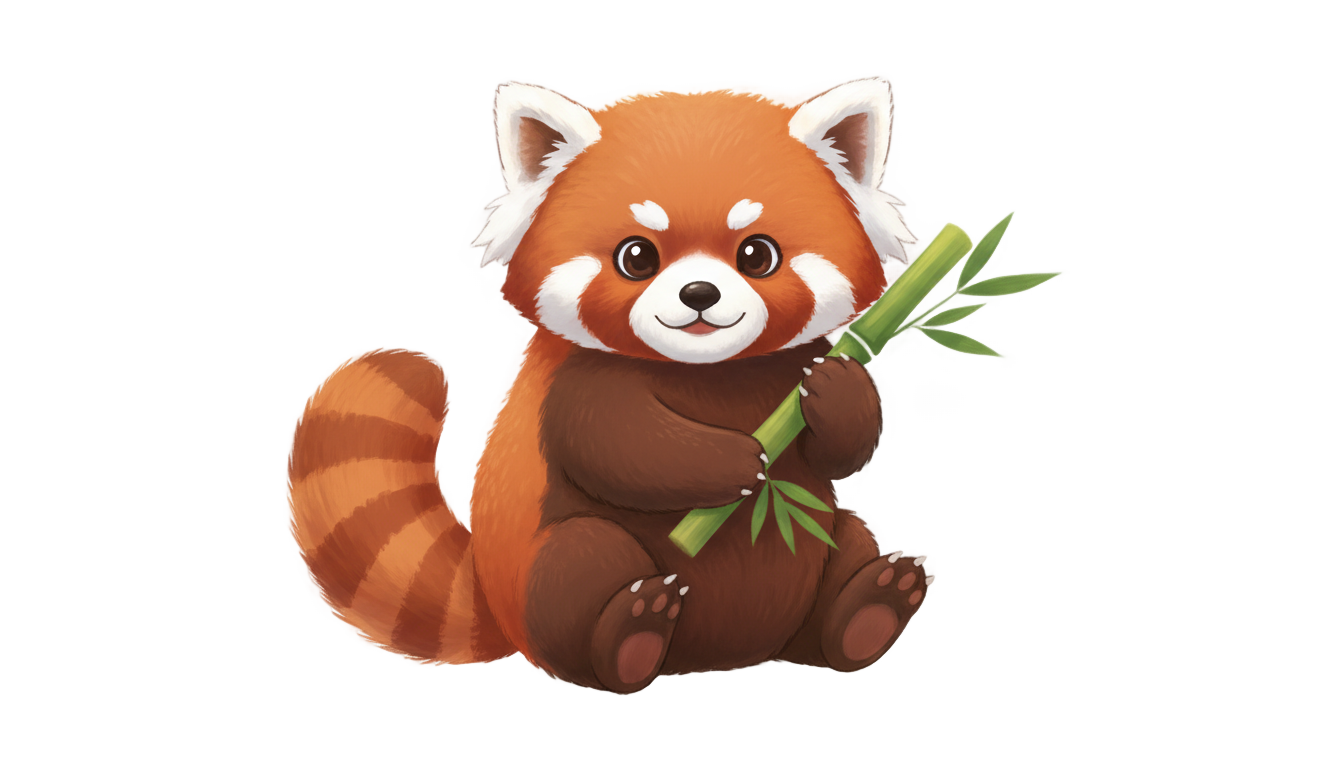 red panda cartoon png PNG transparent background