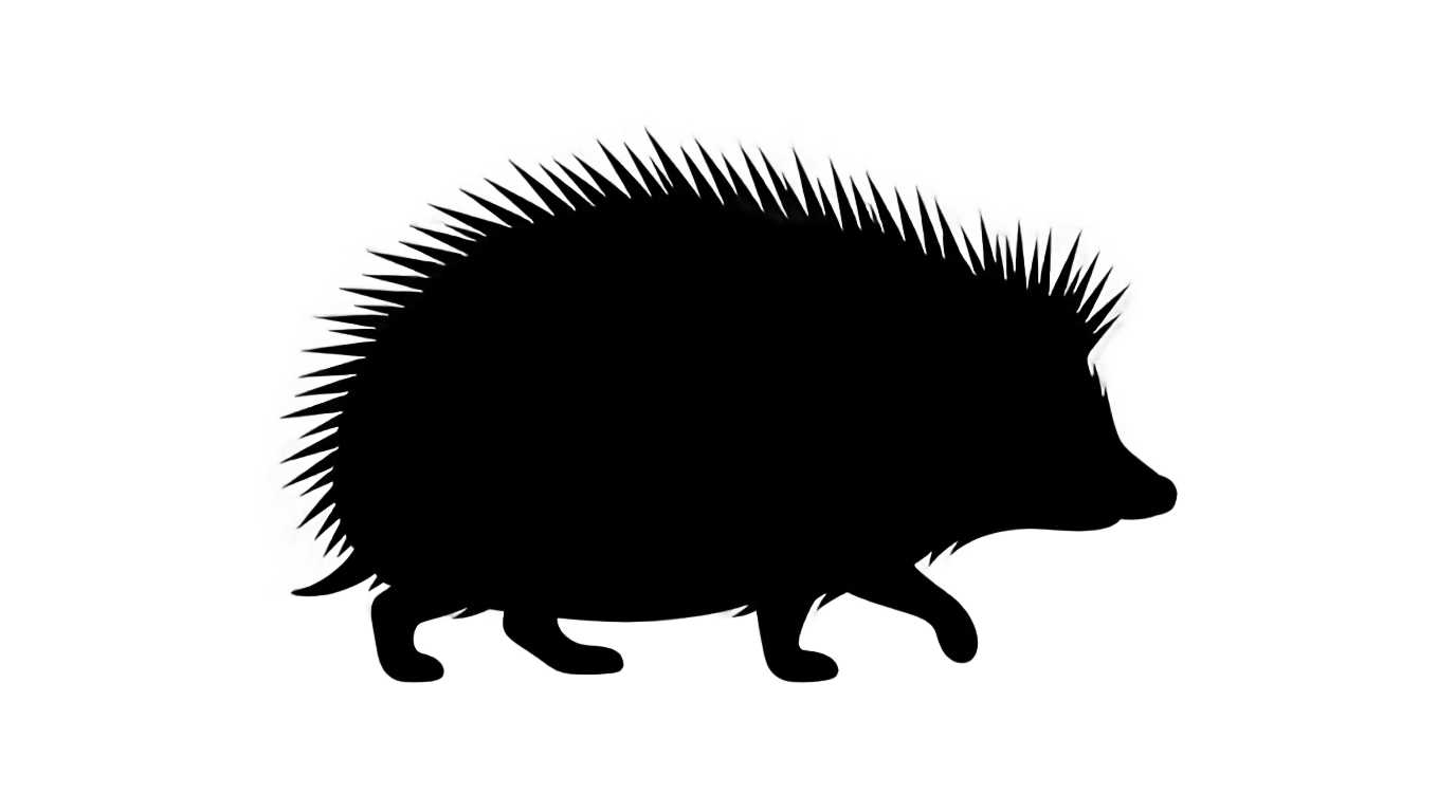 hedgehog silhouette png PNG transparent background