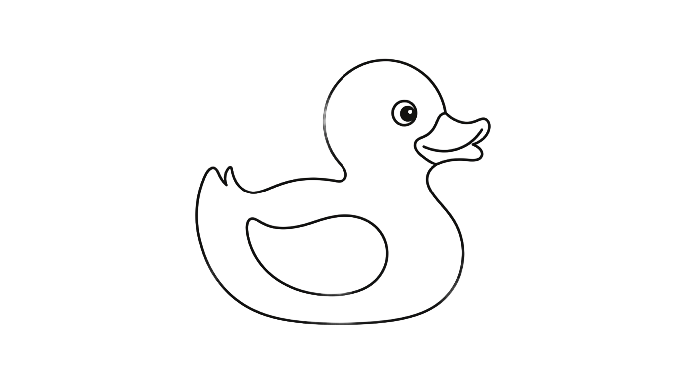 rubber duck outline png PNG transparent background