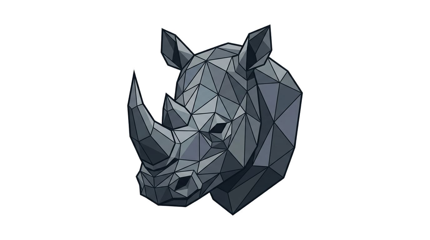 rhino 3d logo png PNG transparent background