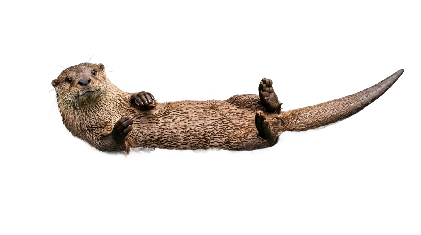 otter sticker png PNG transparent background