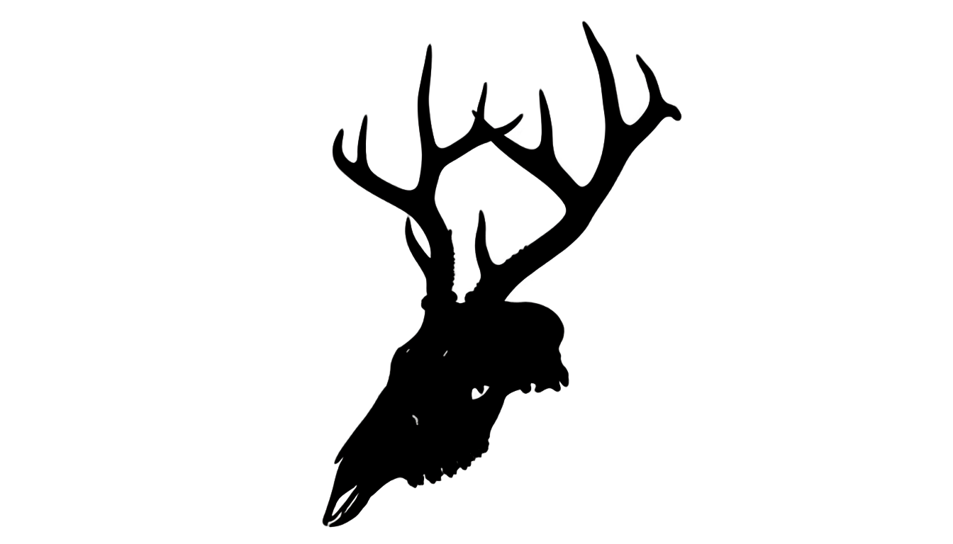 deer skull silhouette png PNG transparent background