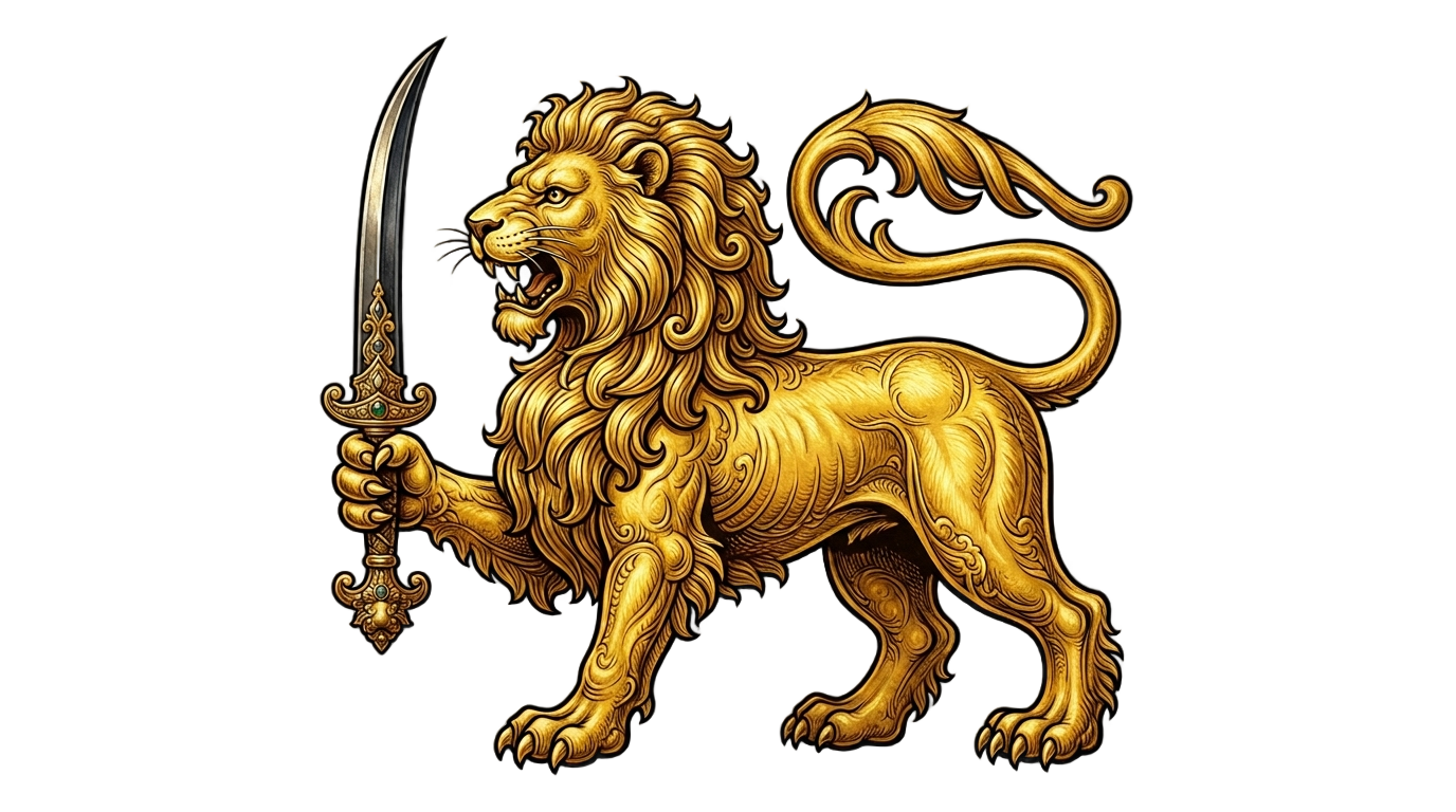 sri lanka flag lion png PNG transparent background