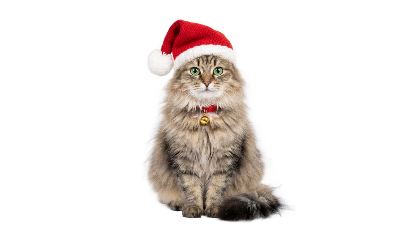 christmas cat png PNG transparent background