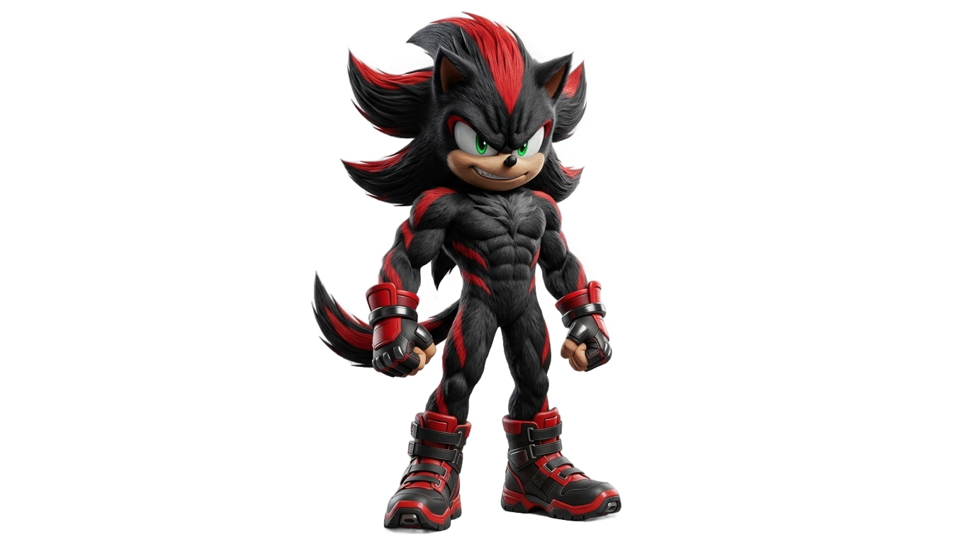 shadow the hedgehog 3d png PNG transparent background