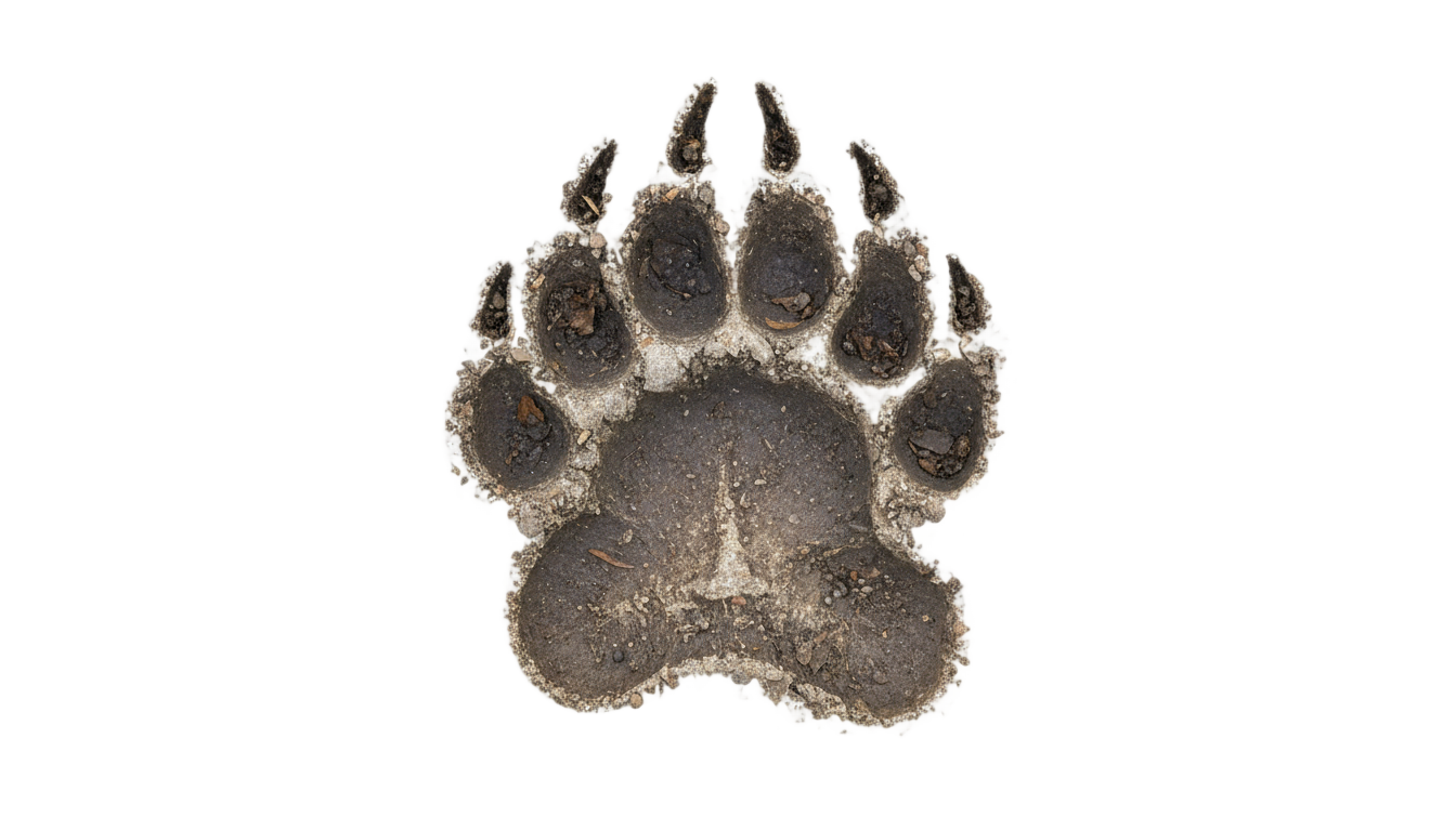 bear paw print png PNG transparent background