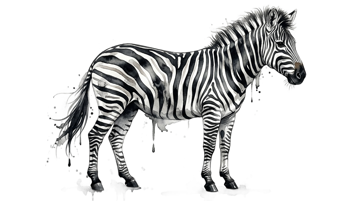 zebra safari aquarela png PNG transparent background