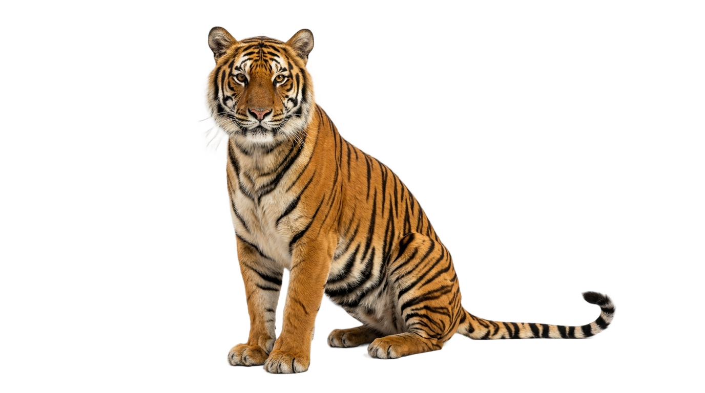 sitting tiger png PNG transparent background