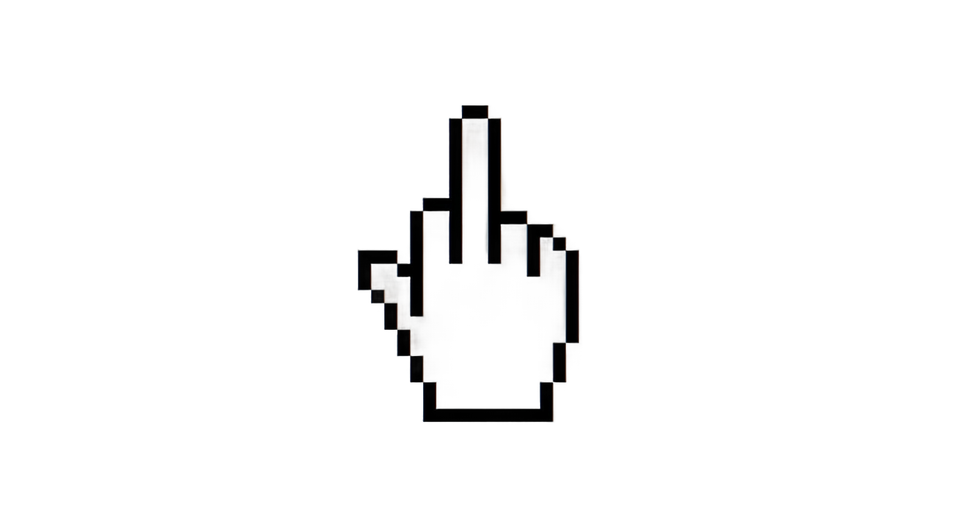 middle finger mouse cursor png PNG transparent background