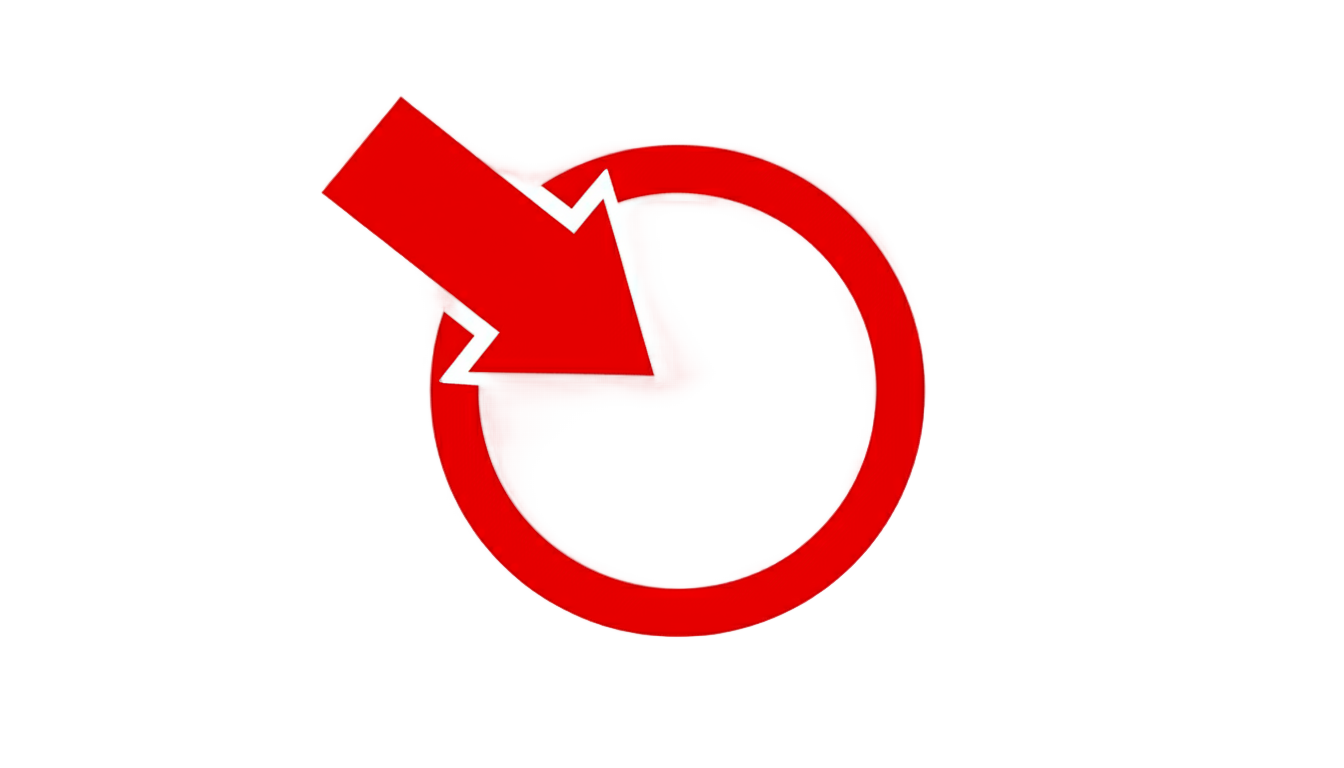 red circle with arrow meme png PNG transparent background