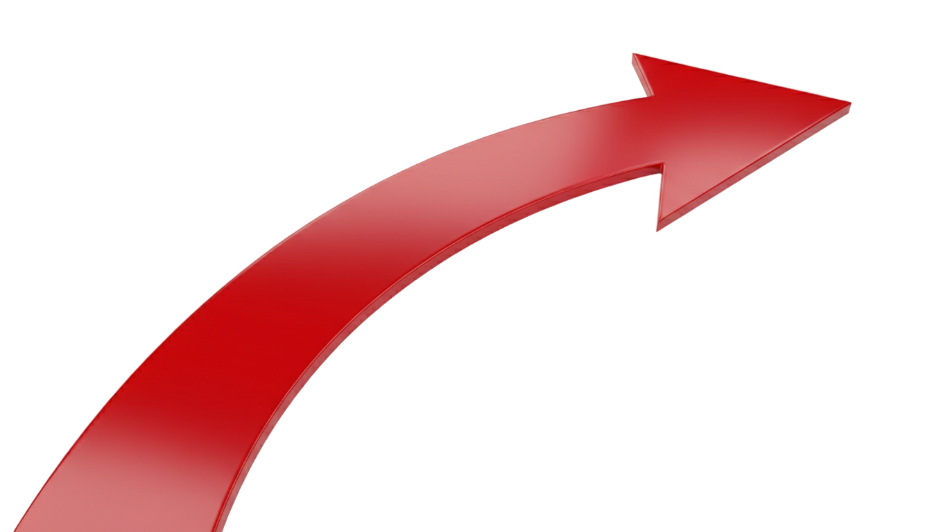 curved red arrow png PNG transparent background