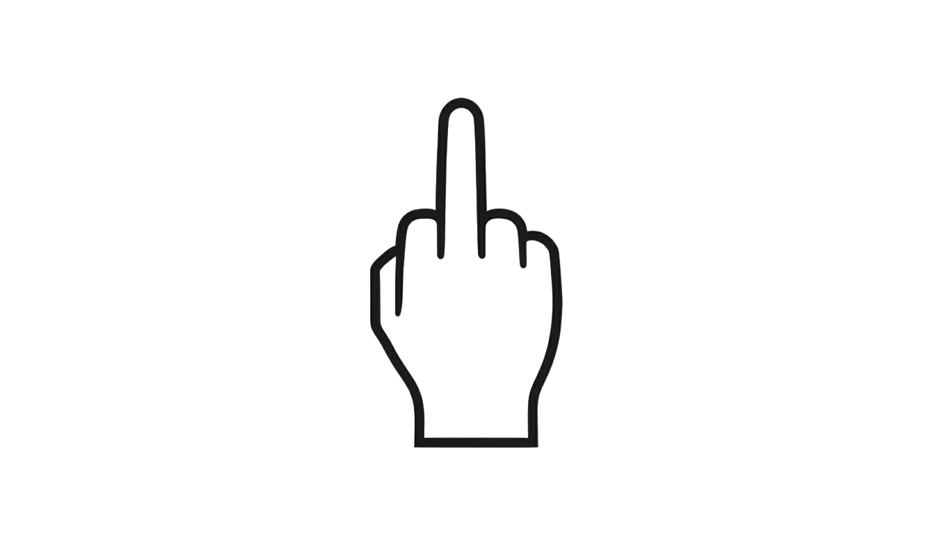 middle finger cursor png PNG transparent background