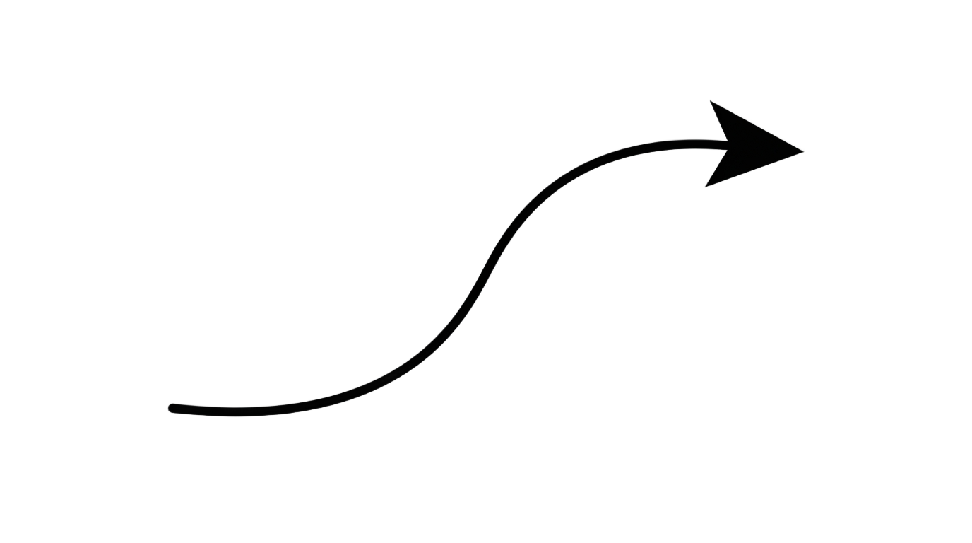 curved arrow line png PNG transparent background