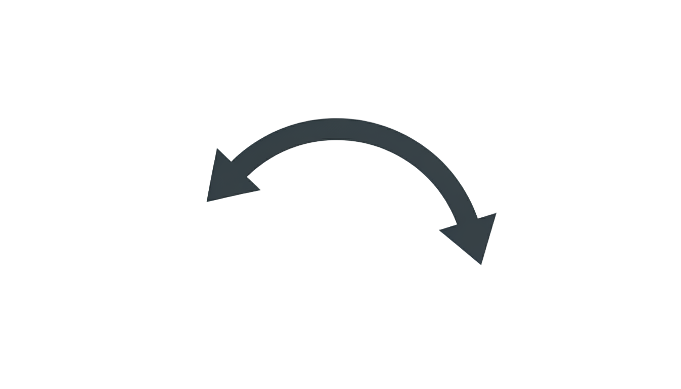 curved double arrow png PNG transparent background