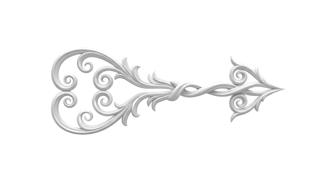 swirly white arrow png PNG transparent background