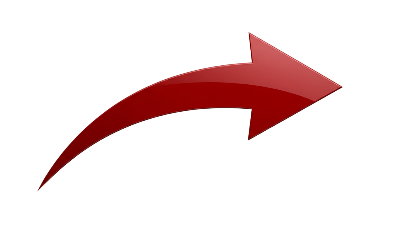 curved red arrow png PNG transparent background