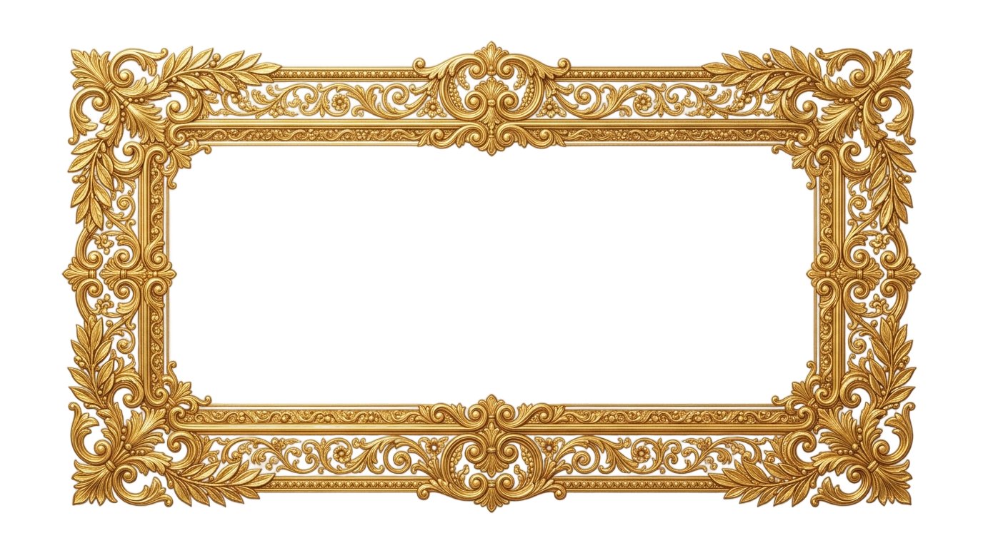golden certificate border png PNG transparent background