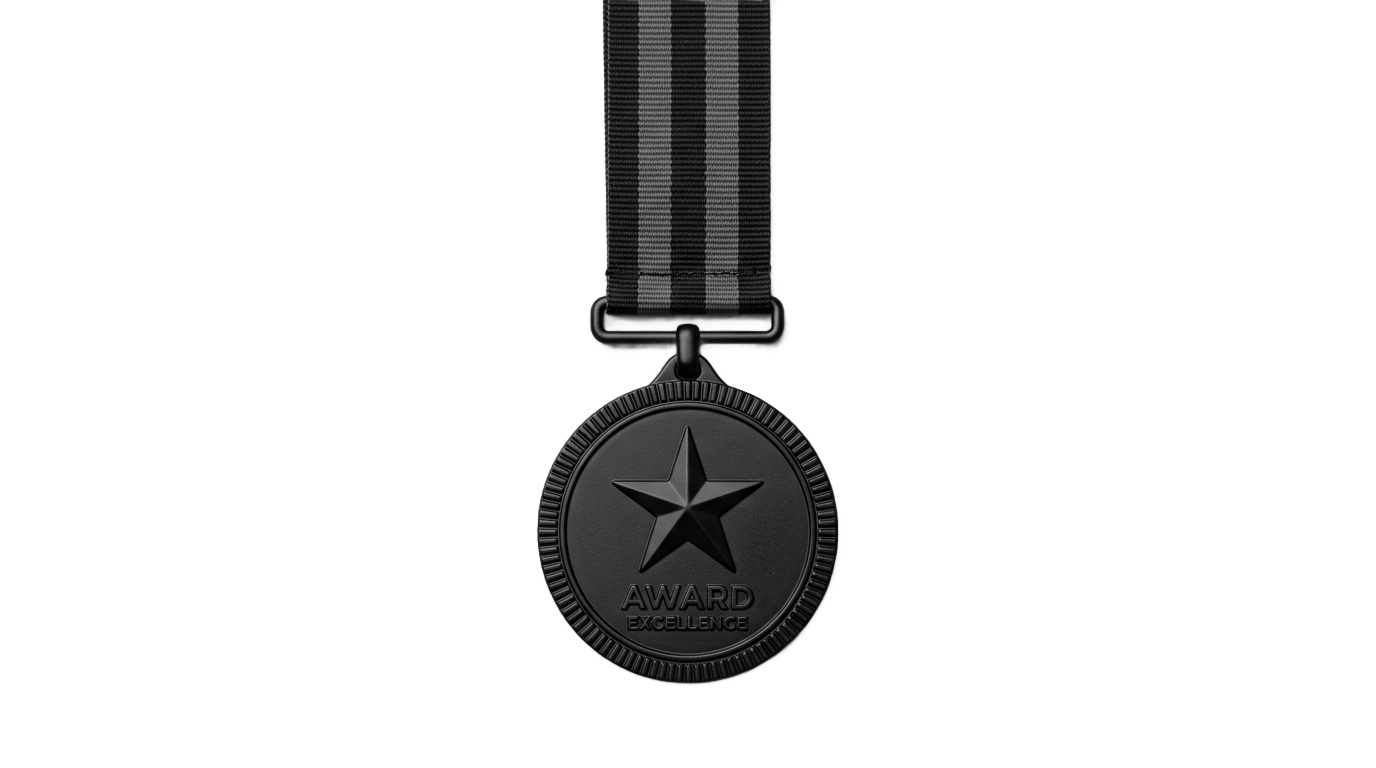 black medal png PNG transparent background