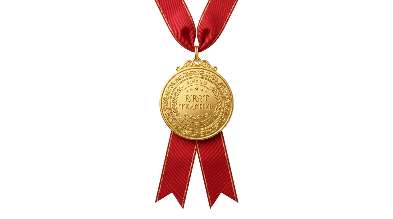 best teacher award png PNG transparent background
