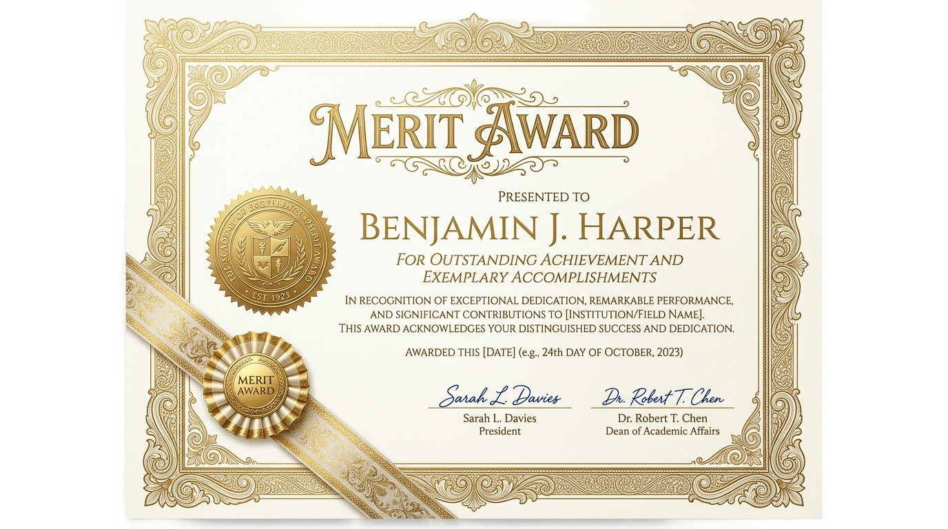certificate of merit png PNG transparent background