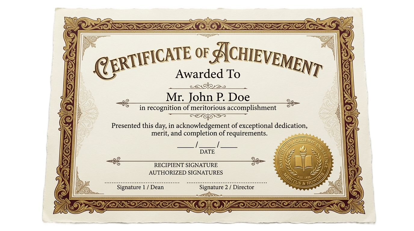 certificate of completion png PNG transparent background