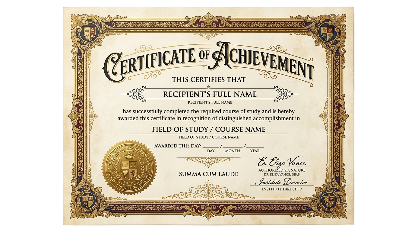 certificate of completion png PNG transparent background