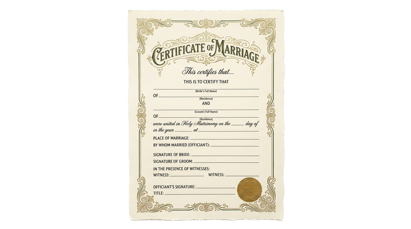 how to get a marriage certificate in png PNG transparent background