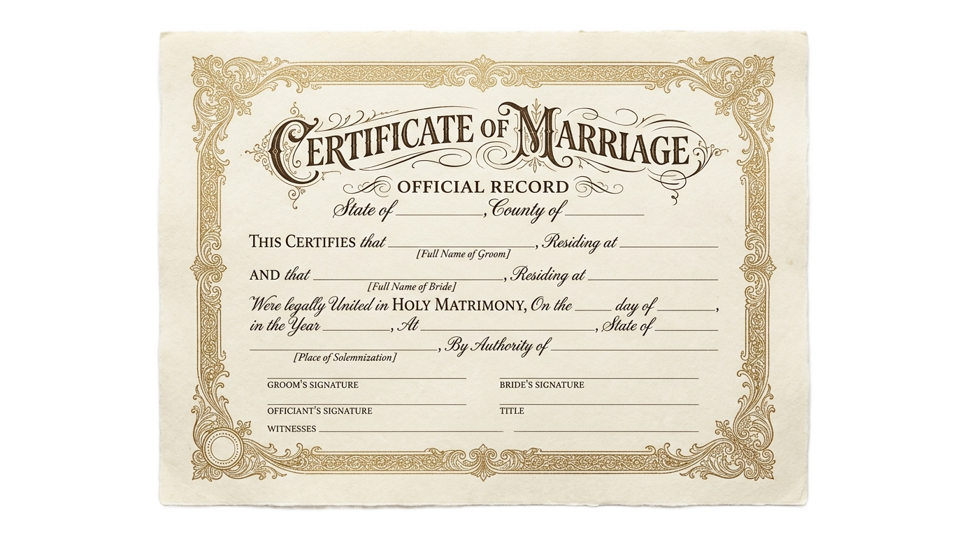 how to get a marriage certificate in png PNG transparent background
