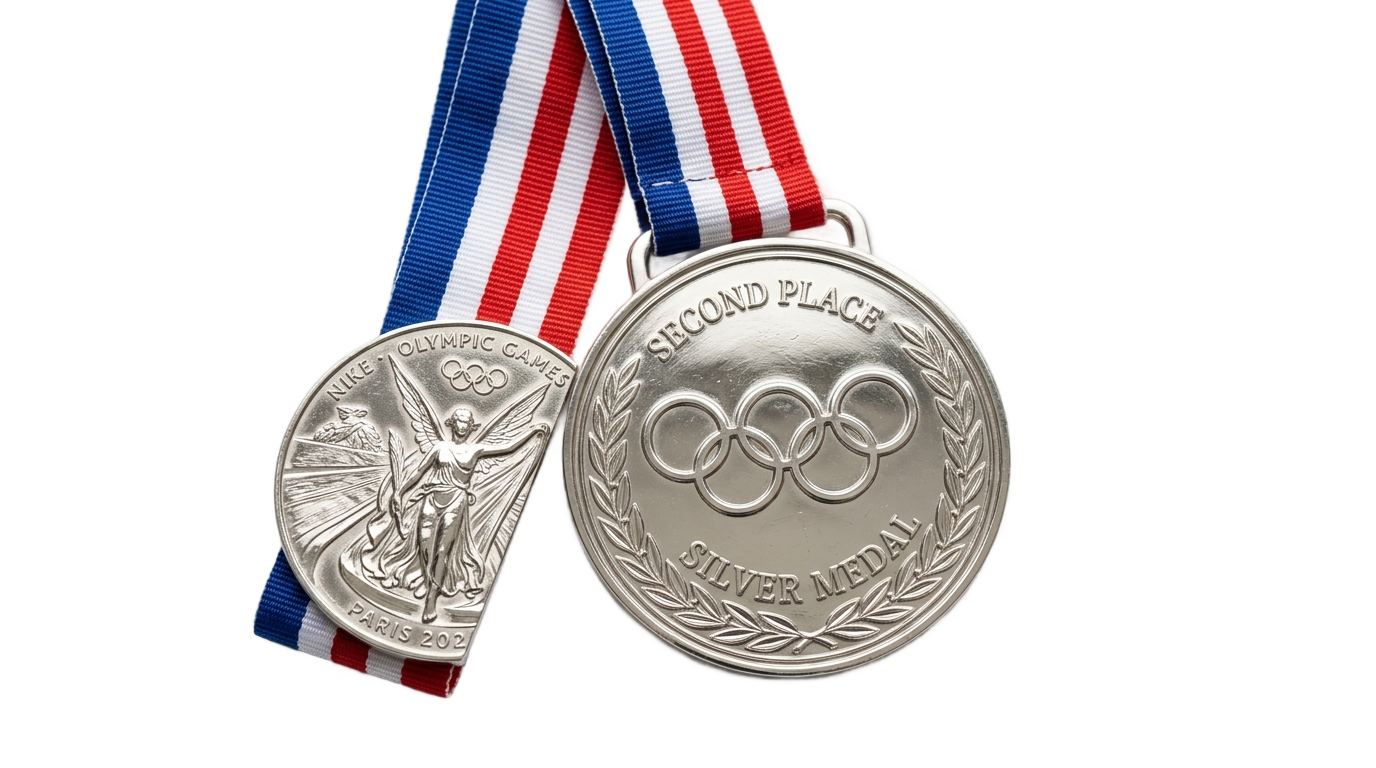 olympic silver medal png PNG transparent background