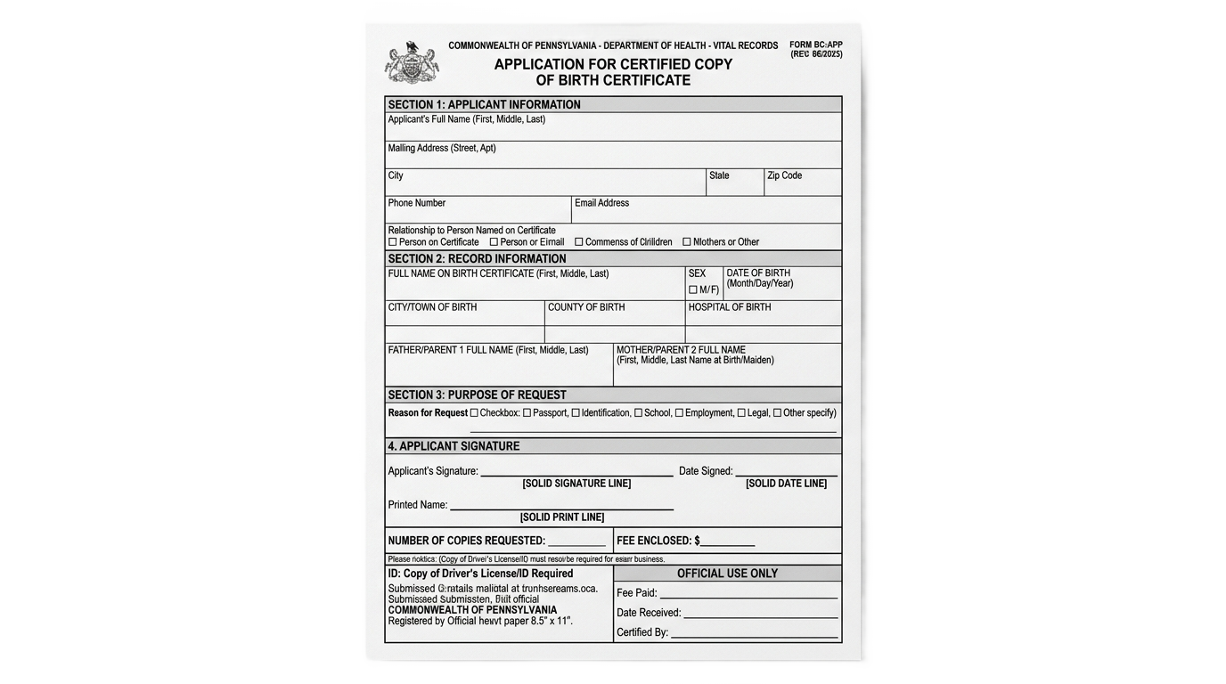 png birth certificate application form download PNG transparent background