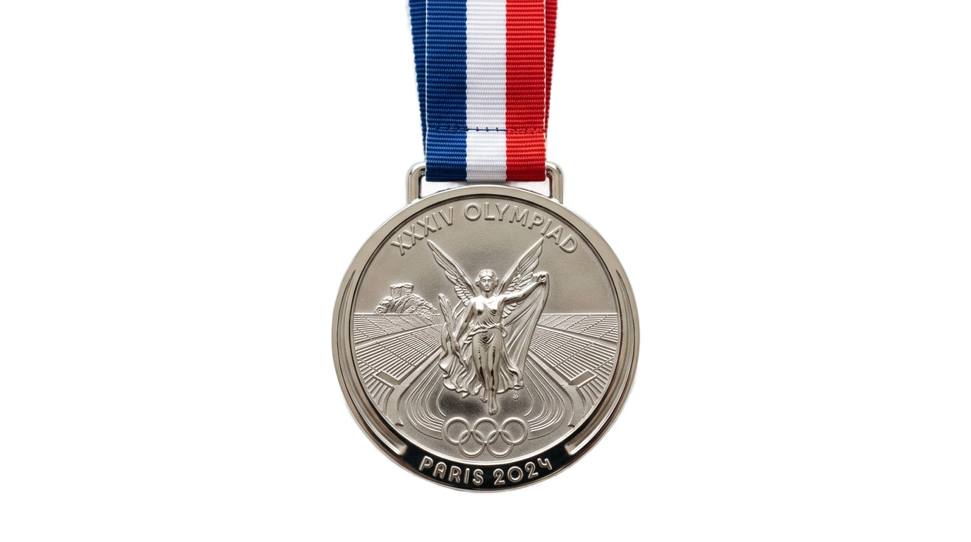 olympic silver medal png PNG transparent background