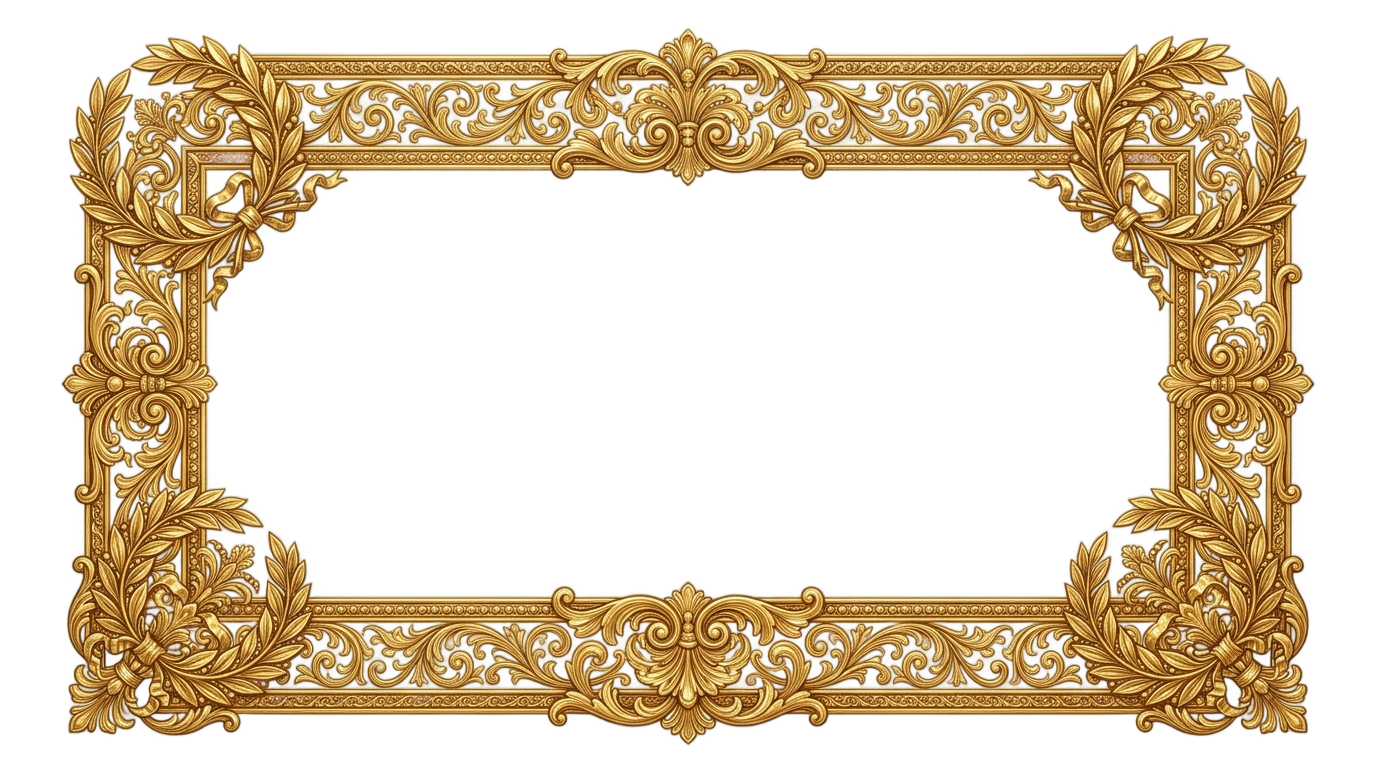 golden certificate border png PNG transparent background