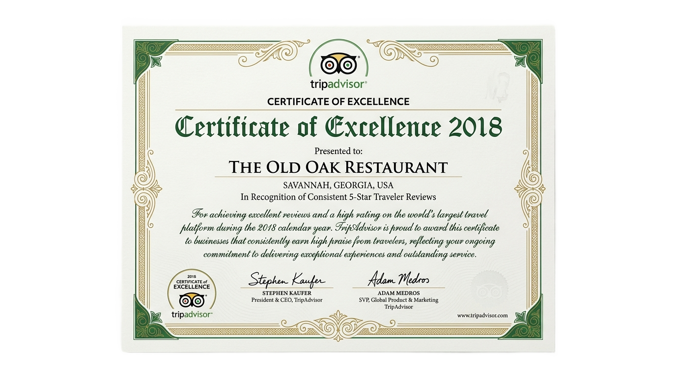 certificate of excellence tripadvisor 2018 png PNG transparent background