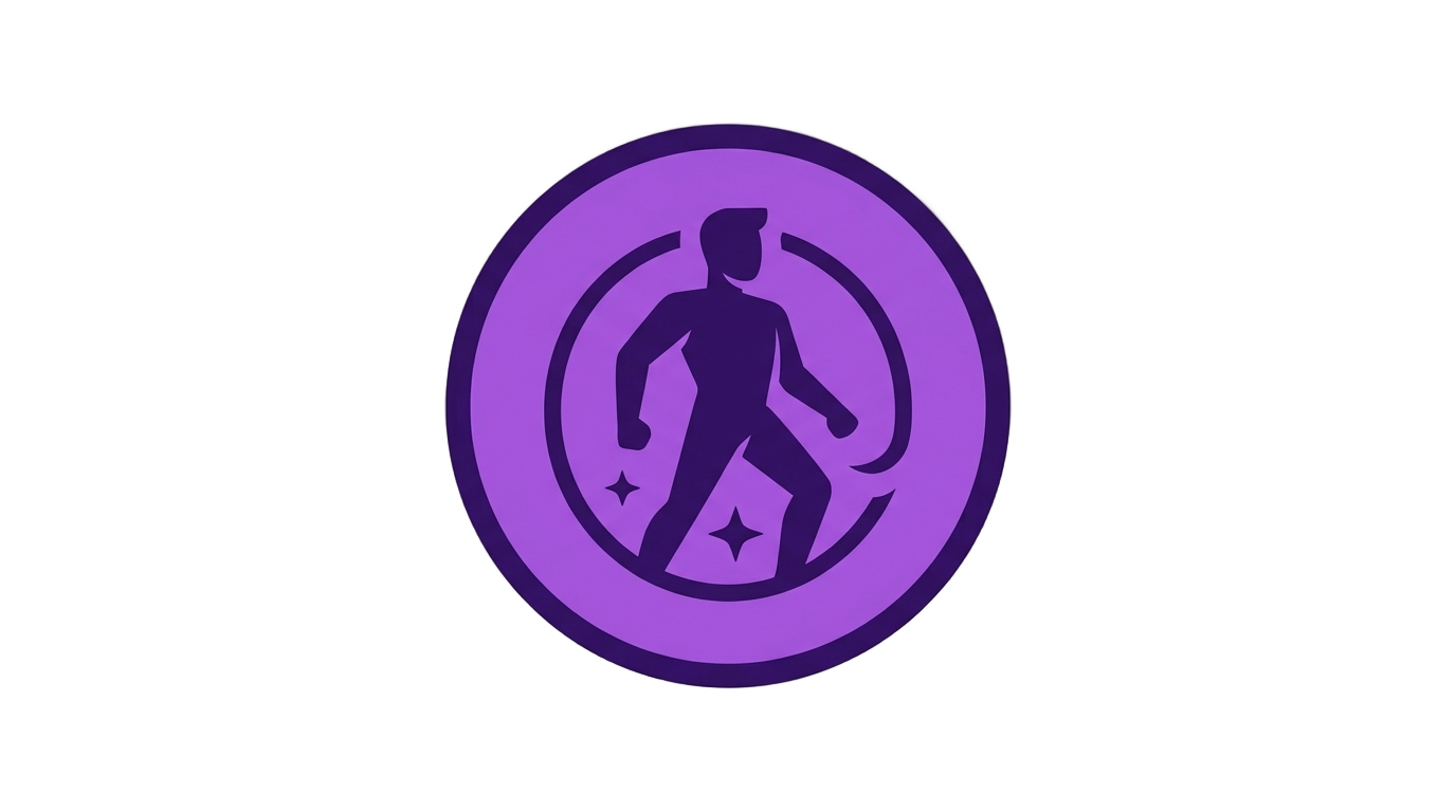 purple guy badge png PNG transparent background