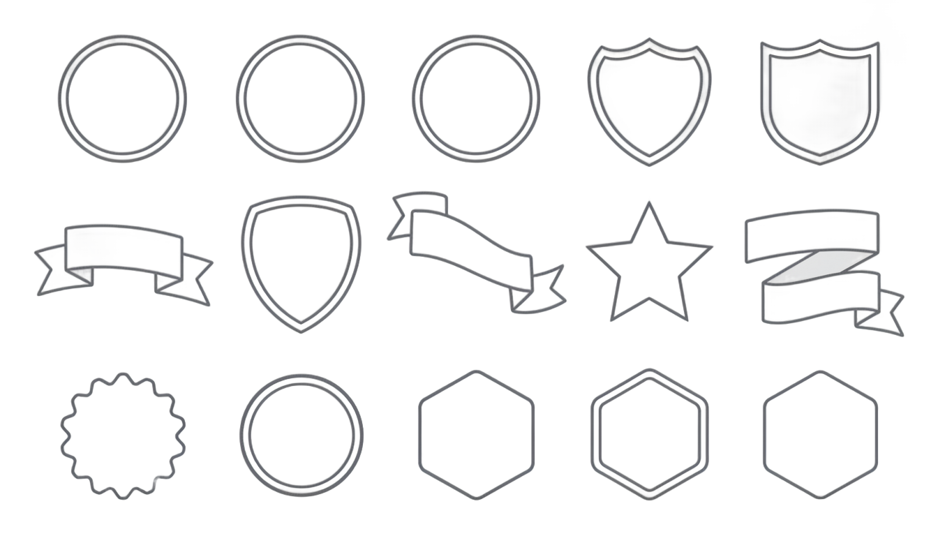 badge shapes png PNG transparent background