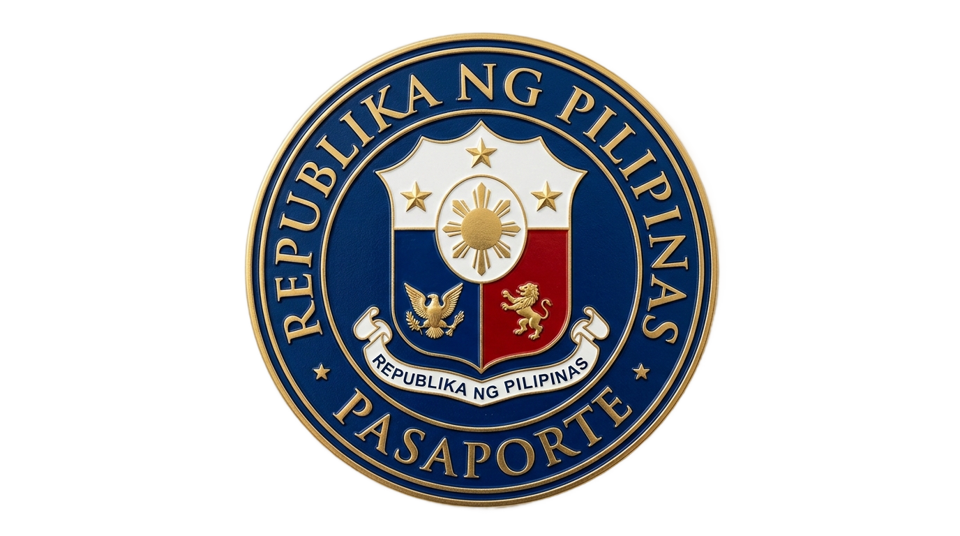 philippine passport seal for invitation png PNG transparent background