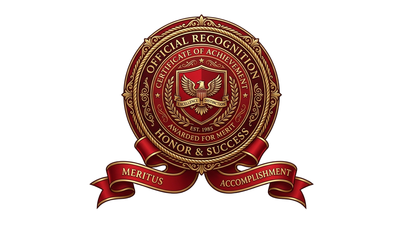 red certificate logo png PNG transparent background