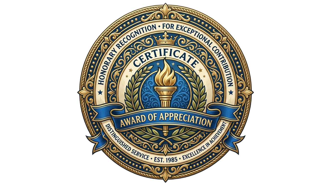 certificate of appreciation logo png PNG transparent background