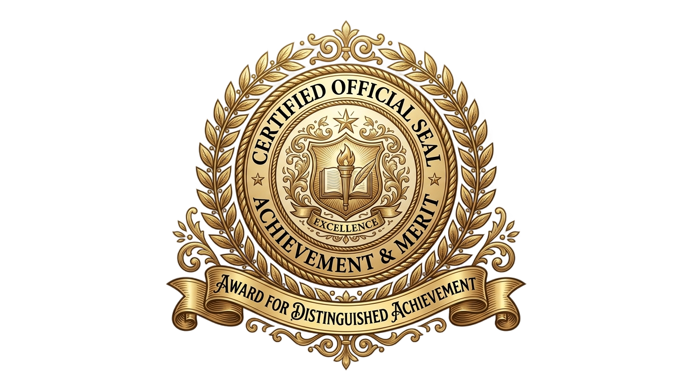 certificate logo design png PNG transparent background