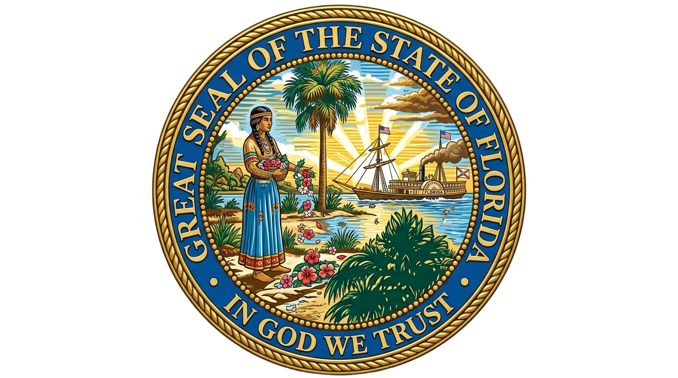 state of florida seal png PNG transparent background