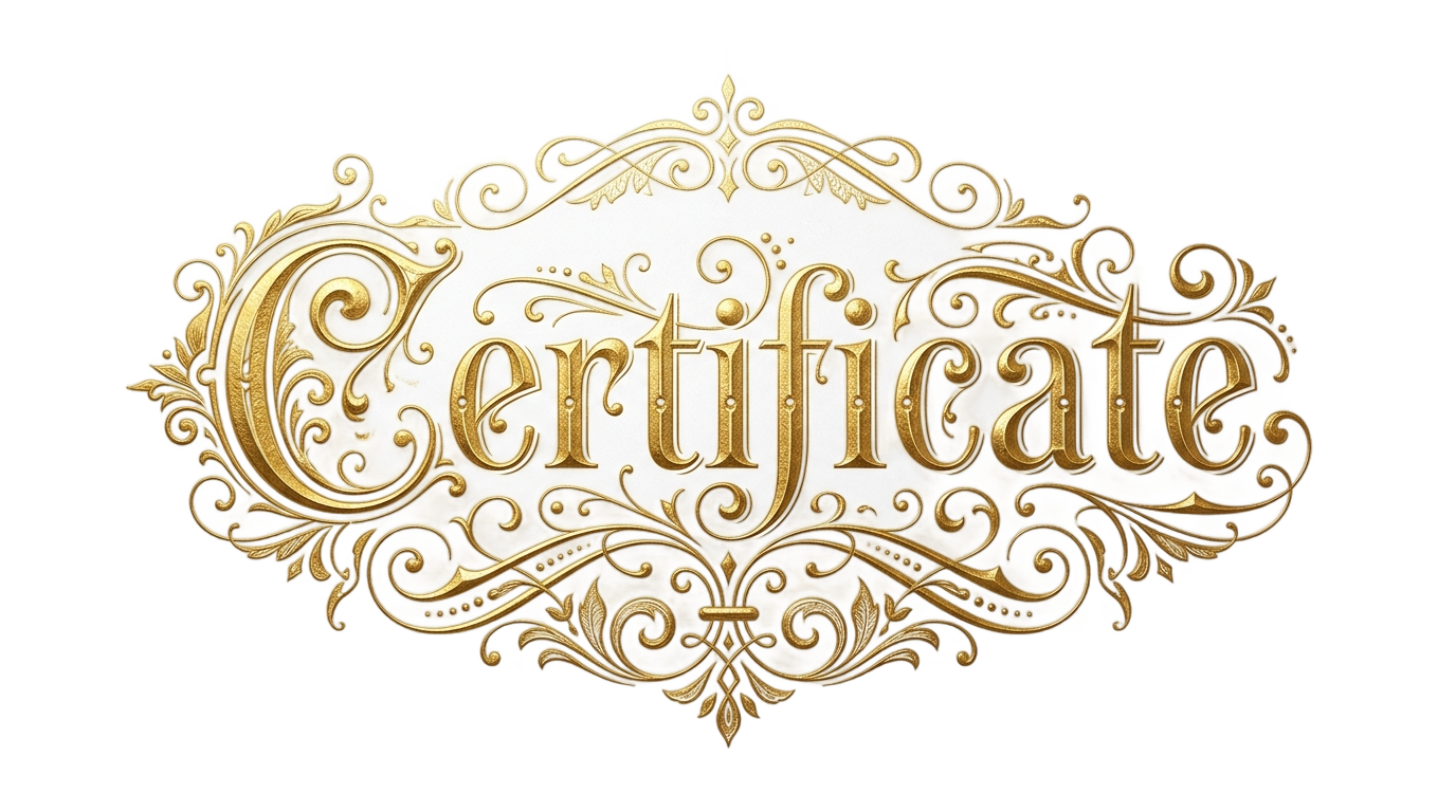 certificate font png PNG transparent background