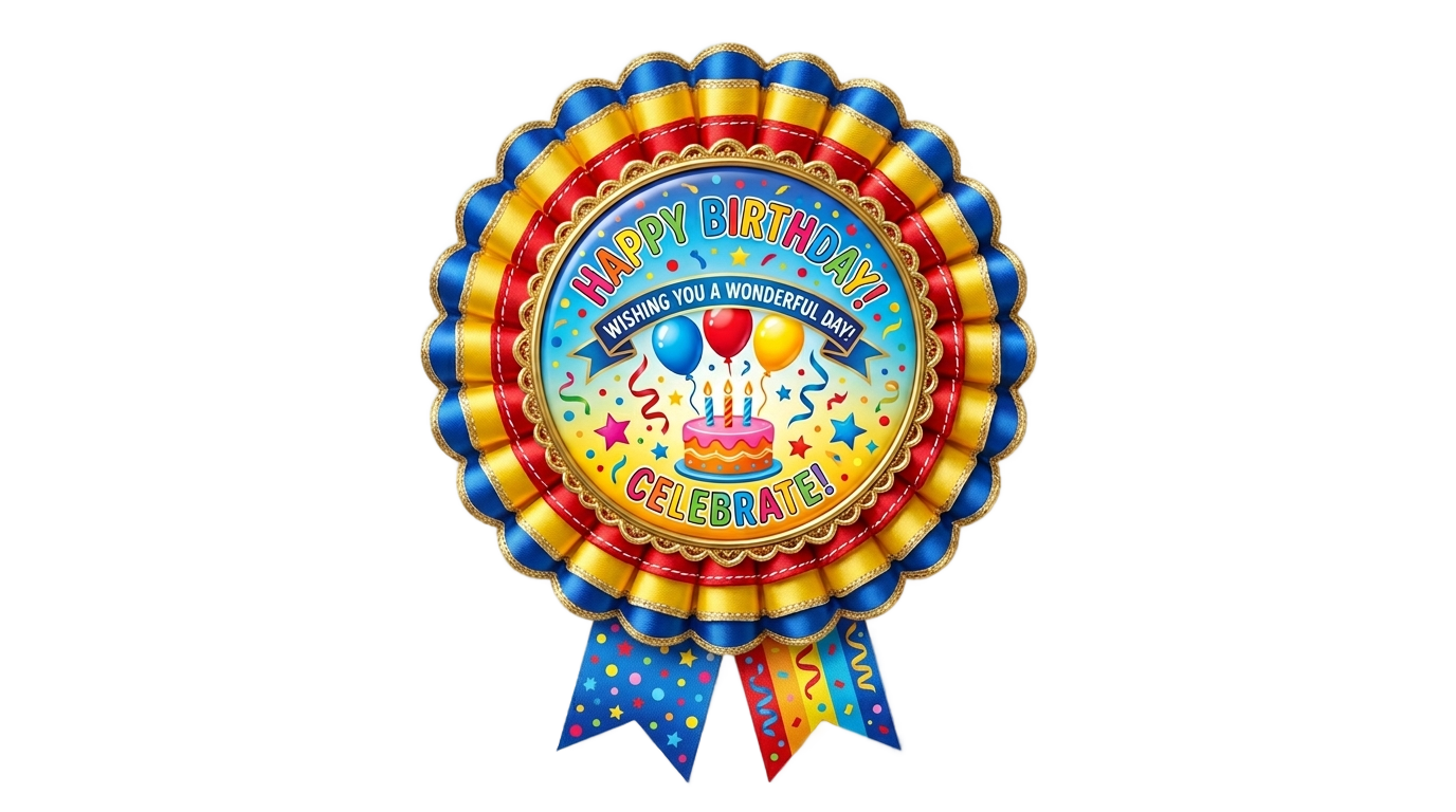 birthday badge png PNG transparent background
