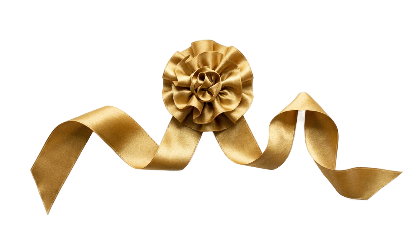 gold ribbon for certificate png PNG transparent background
