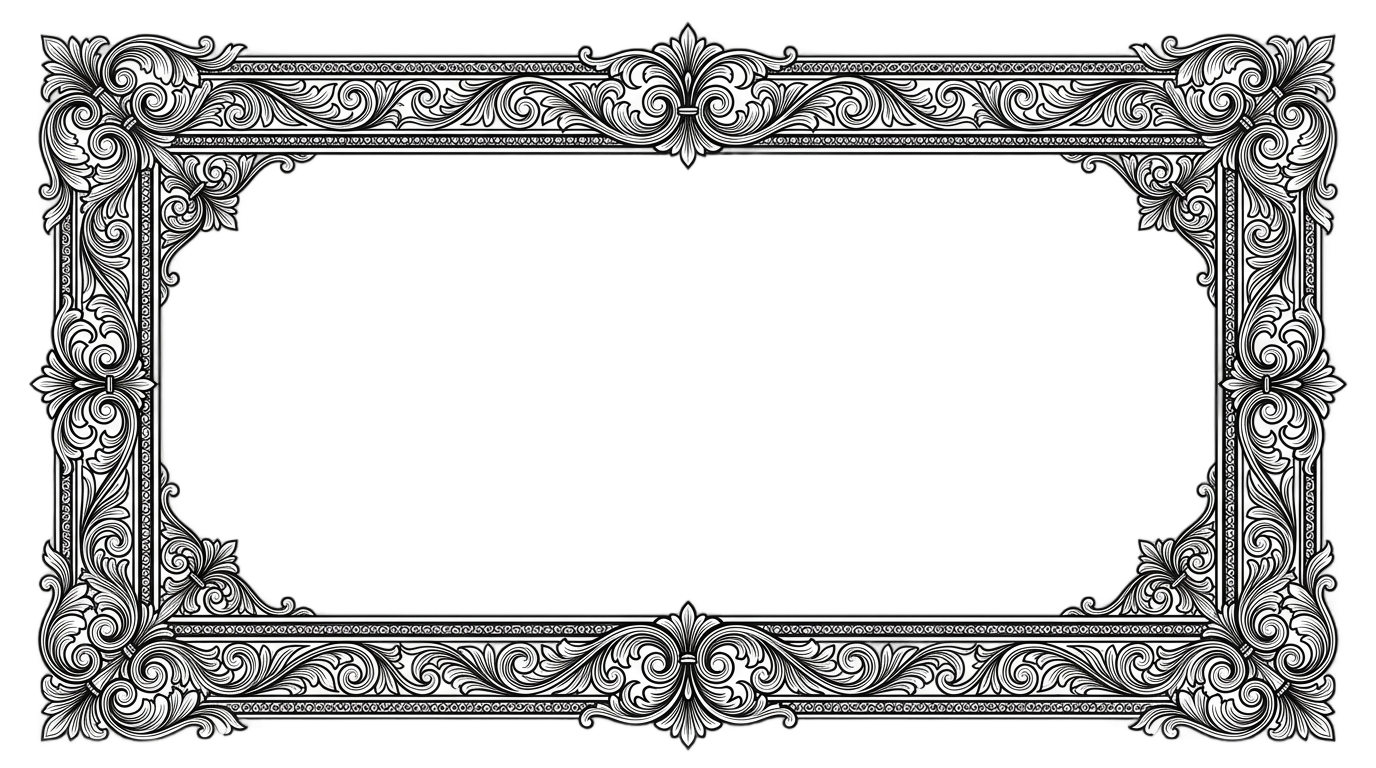 black certificate border png PNG transparent background