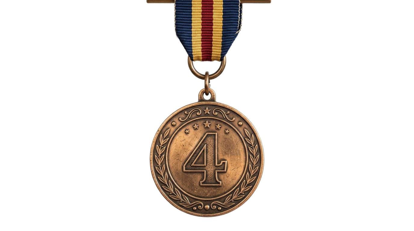 4th place medal png PNG transparent background