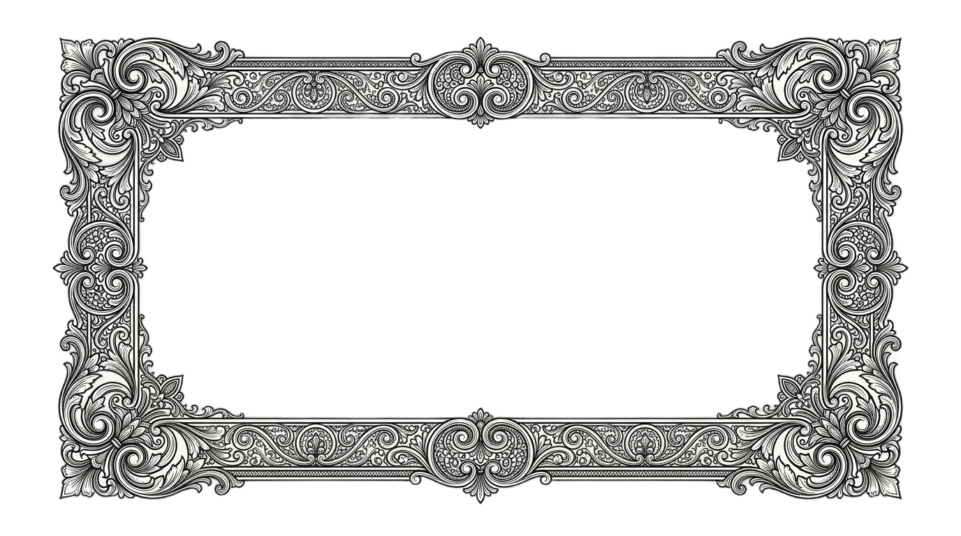certificate border png black and white PNG transparent background